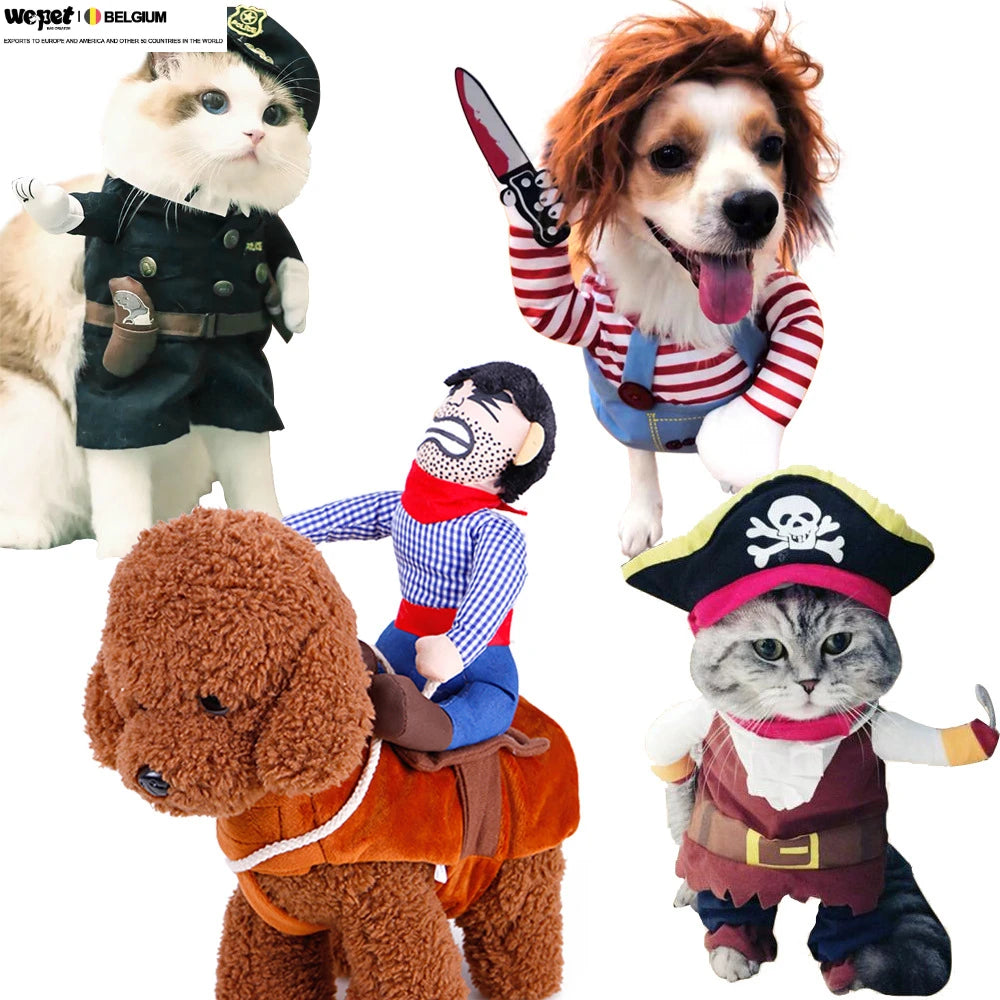 Cute Cat Small Dog Cosplay Costumes Funny Winter Pet Photo Props Warm Headwear Personalized for Chinese New Year Summer Seasons