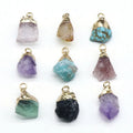 Wholesale Gem Citrine Clear Rose Quartz Natural Healing Raw Stone Pendant for Jewelry Mkaing
