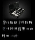 XXS XS Almond Coffin 600pcs Soft Gel False Half Buttered Nail Art Tips Full Cover Gel-X Matte Nail Tips With Black Box Packing