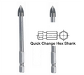 DLCC Hexagonal Quick Change Shank Carbide Spear Tipped Ceramic Porcelain Tile Glass Drill Bit