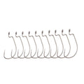 10pcs/bag Barbed Wide Belly Crank Hook Freshwater Sea Fishing Fish Hooks Bulk Bait Single Hook