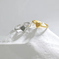 Classic Fine Jewelry Heart Shape Irregular Opal Open Ring for Women 925 Sterling Silver Romantic Women's Jewelry Ring for Parts