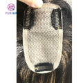 FURINA Excellent Silk Top 6*12 Hair Toppers 12 Inch Straight Natural Color for Women Human Hair Topper