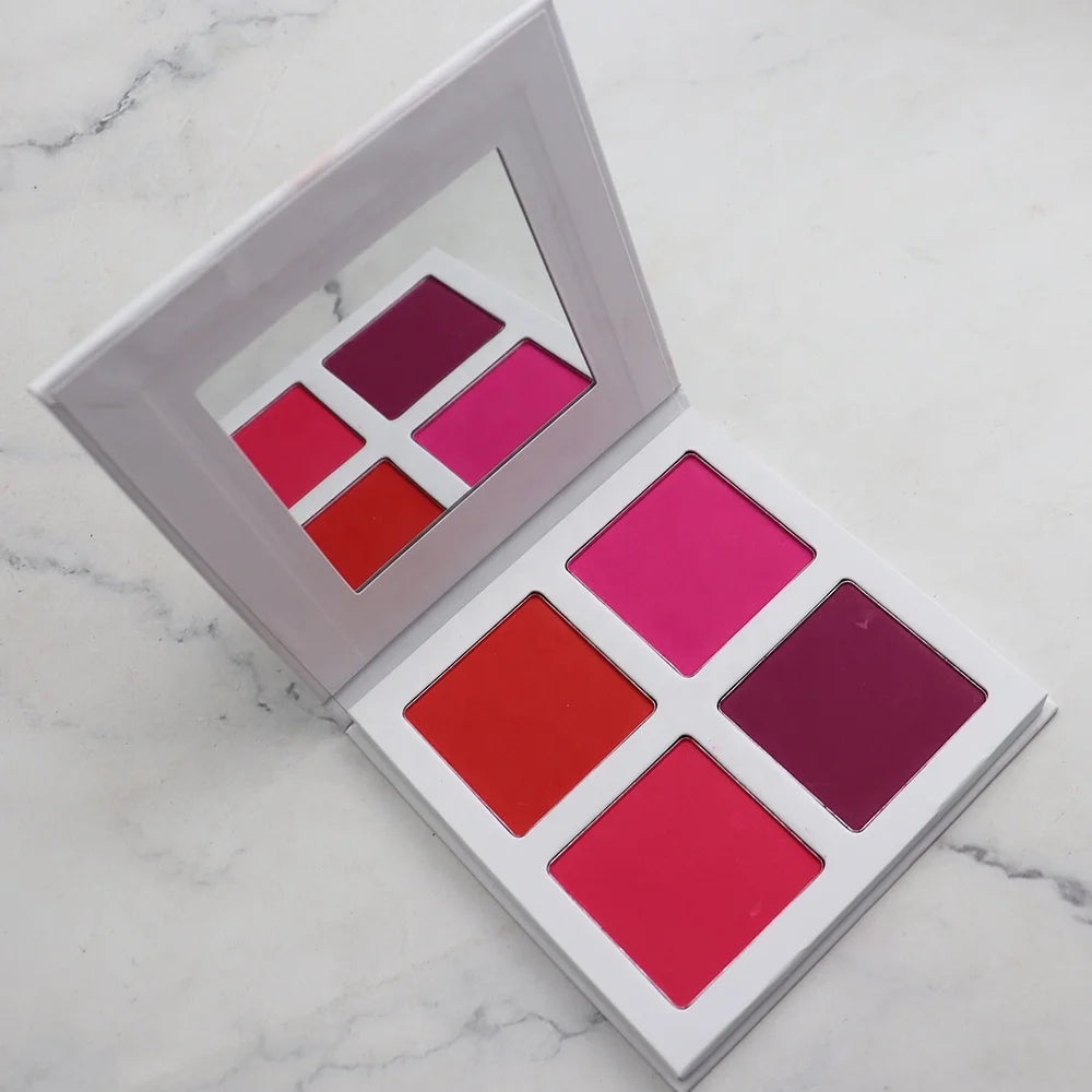 Hot Selling Long Lasting Resaltado De Maquillaje Sin logo Rubor Paleta Etiqueta Privada No Logo