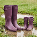 2026 Custom Fashion Waterproof Natural Rubber Wellington Boots Family Collection Winter Rain Boots for Women and Kids