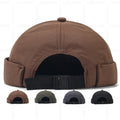High Quality Skull Cotton Brimless Hats Quick Dry Custom Embroidery Logo 6 Panel Blank Beanie Rolled Cuff Retro Docker Caps
