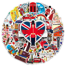50PCS UK England Travelling London Tower Bridge British Travel Britain Sticker