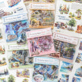 30 Stickers Per Bag 6 Free Collage Decorative Materials for the Beginning of the Travel Series Landscape Tent