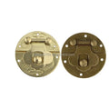 Stock Supply Box Accessories 30 X 30 mm Solid Brass Material Round Shaped Jewelry Box Lock