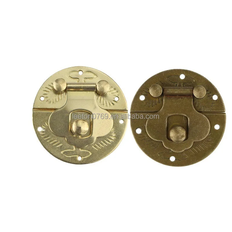 Stock Supply Box Accessories 30 X 30 mm Solid Brass Material Round Shaped Jewelry Box Lock