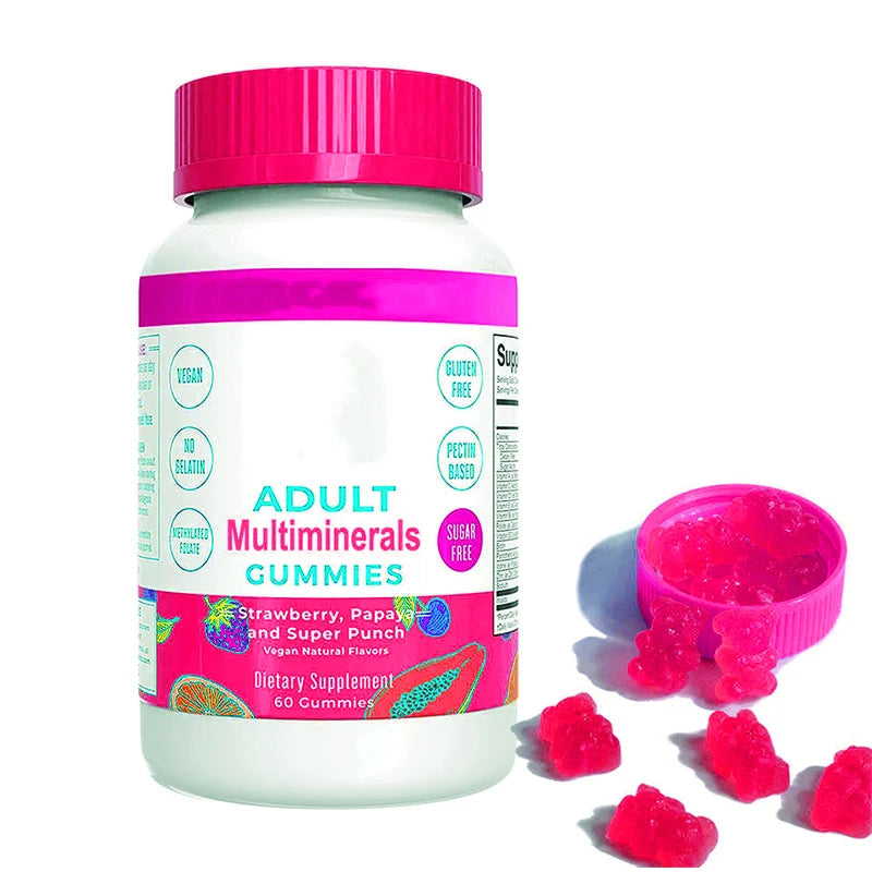Strong Healthy Bones Gummies Calcium Magnesium Zinc Vitamin D Gummies Vitamins Gummy for Women Menand Kids