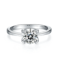 1.0 Ct Color Moissanite Engagement Ring Beautiful Women's Wedding 925 Sterling Silver Plated Platinum VVS Moissanite Ring