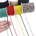 Handmade Rosary Beads Wire Crystal ChainDIY Creative Ladies Bracelet Necklace ChainCrystal Glass ChainJewelry Accessories
