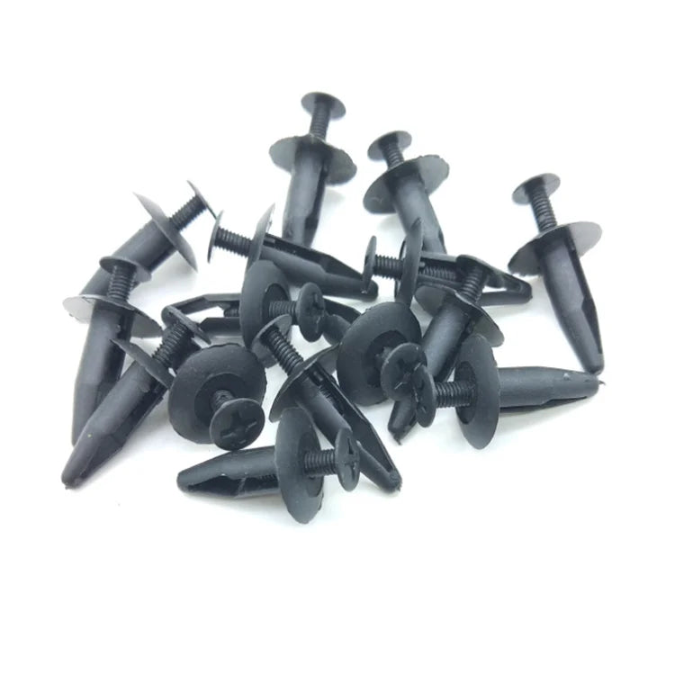 Interior Plastic Rivet Fastener Clips  8mm Hole Push Black Rivet for Automobile