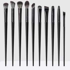 10 Black Eye Brush Set Wholesale Private Label ABS Professional Hot Selling Makeup Brush Set Your logo
