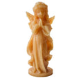 Natural Stone Crystal Angel Figurine Carved Topaz Angel Statue Healing