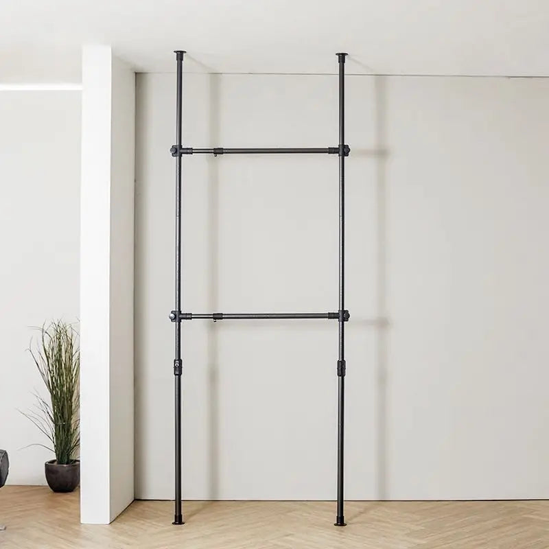 Japanese Style Coat Rack Dress Hanger Stand Black Clothing Rack Cloth Hanger Stand