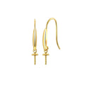 Pearl Mounts Settings 18k Solid Gold Pearl Earrings Mount Elegant Gold Earrings Mounting for Earrings Jewelry Making