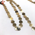 Carnival Belly Dance Dress Trimming Brass Metal Round Coins and Chain for Garments Shoes Bags