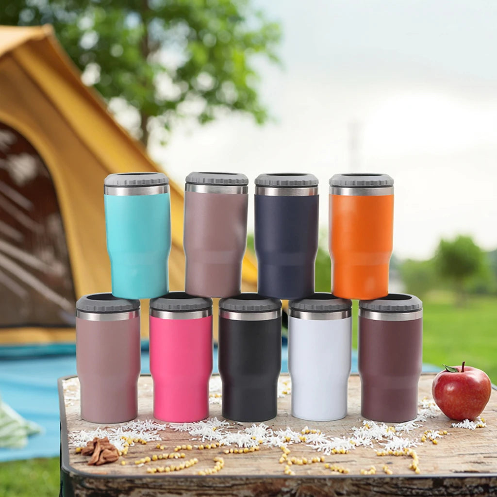 Factory Direct Supply 14oz Stainless Steel Beer Cup 304 Car Cup with Plastic Spray Cold Tank Wholesale Pasta Tools
