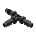 Garden 3/8 Inch Bared Tee Connector Irrigation Watering Hose Barb Fitting