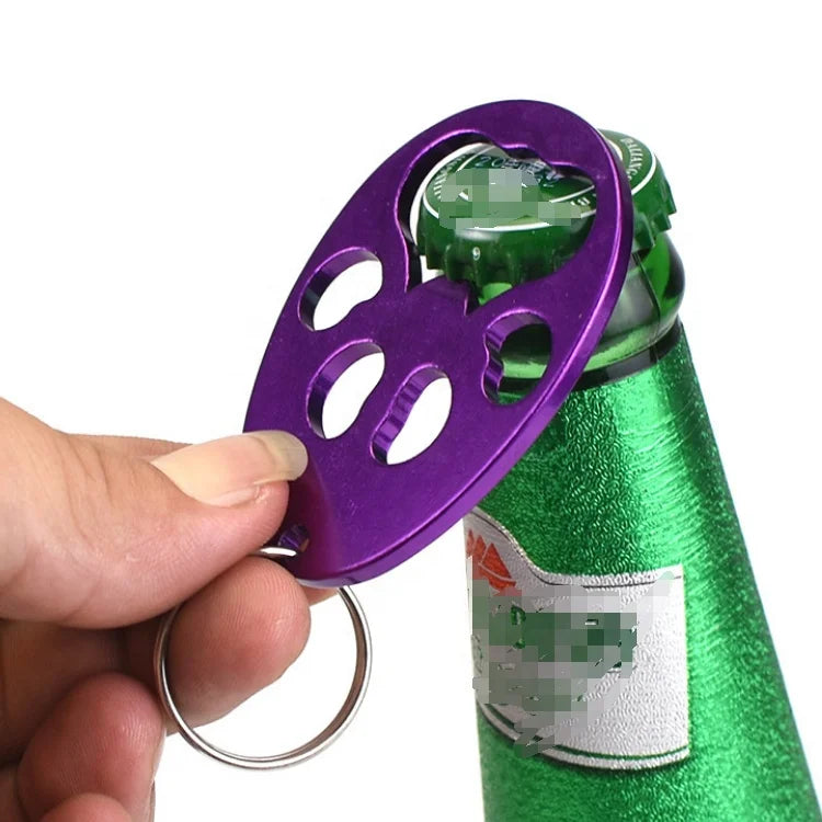 Metal Aluminum Carabiner Cat Paw Shaped Keychain Hook for Bottle Opener