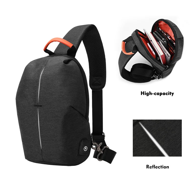New High Quality New Design Korean Waterproof Boys Wholesale Crossbody Stylish  Custom Men Sling Bag