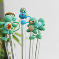 Custom Wholesale BPA Free Food Grade Safe Silicone Straw Toppers for Cups Animal Silicone Straw Cover Hats Drinking Accessories