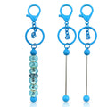 DIY Beaded Key Chain Beadable Handmade Keychains Metal Beaded Keyring Crafting Jewelry Accessories Beadable Keychain Bar
