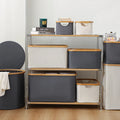 Large Bamboo Laundry Hamper with Handles Storage Boxes & Bins for Convenient Laundry Management