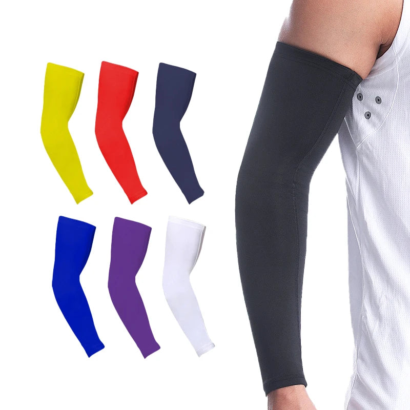 Unisex Adult Kids Breathable Compression Fishing Cycling Gym Running UV Sunscreen Cooling Arm Sleeves Cover