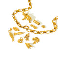 MICCI Waterproof Tarnish Free Jewelry Stainless Steel 18K Gold Plated Necklace Pendant Mini Jewelry Charms