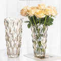 European  Light Luxury Crystal Vase Modern Living Room High-End Glass Vase Decorative Flowerpot