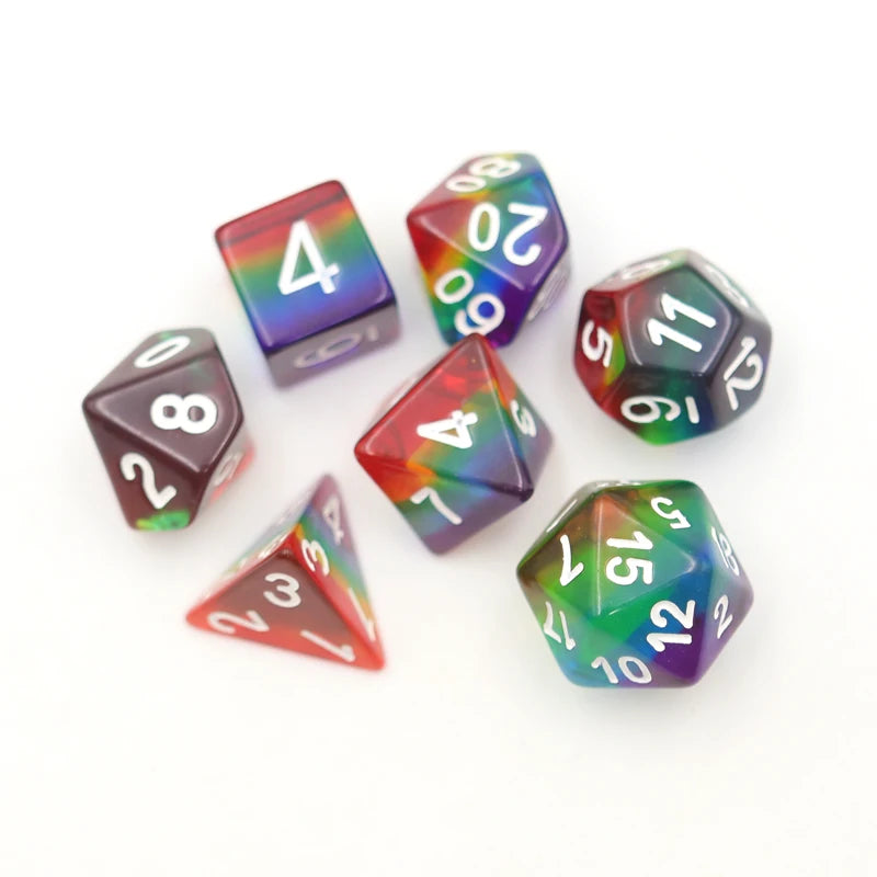 Custom 16mm High-End Soft Edge Polyhedral Carved Resin Game Dice Set