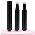 Custom logo 3ml Gold Silver and Black Aluminium Luxury Empty Liquid Blush Lipstick Press Tube Sponge Top Cosmetic Container