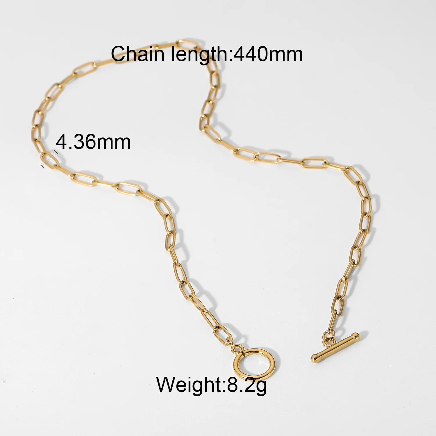 Jewelry Wholesale Tarnish Free Waterproof OT Toggle Necklace Stainless Steel 18k Gold Plated Clavicle Chain Necklace for Women