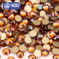 VDD 126 Sun Star High Quality Glass Rhinestones Crystal Glod Back Flatback Strass Stones Nail Art DIY Crafts Decorations