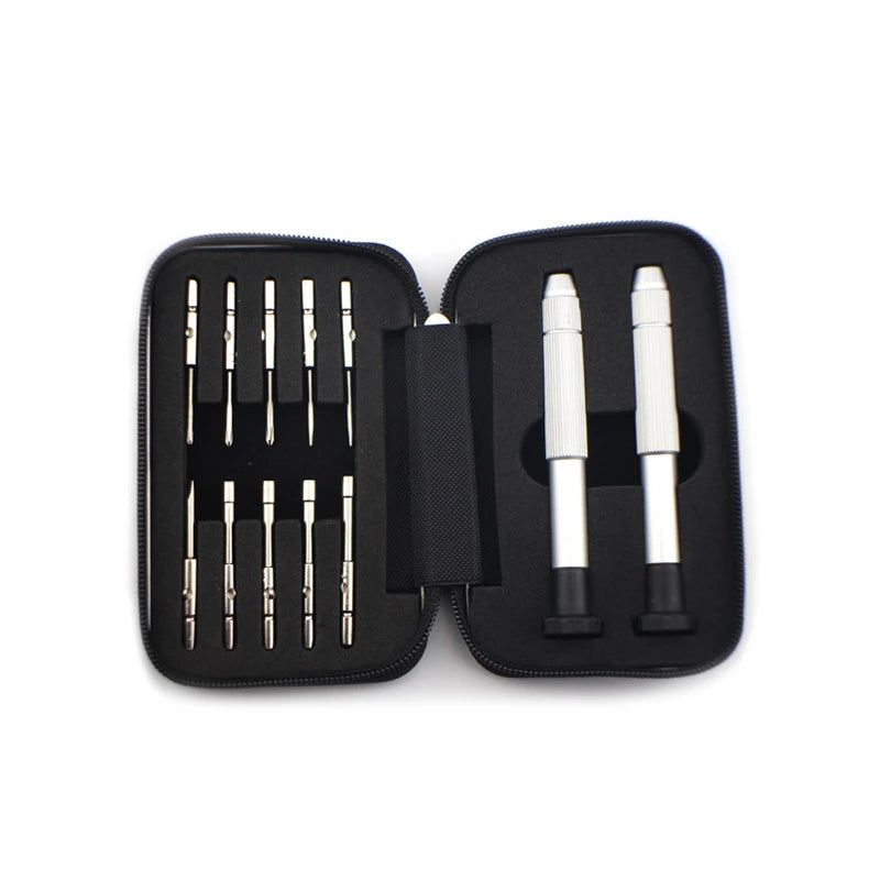 DIY OEM Alloy Steel Screwdriver Repair Tool Set Multipurpose Bits for Glasses Watch Mobile Phone-Comfortable Non-Slip Handle