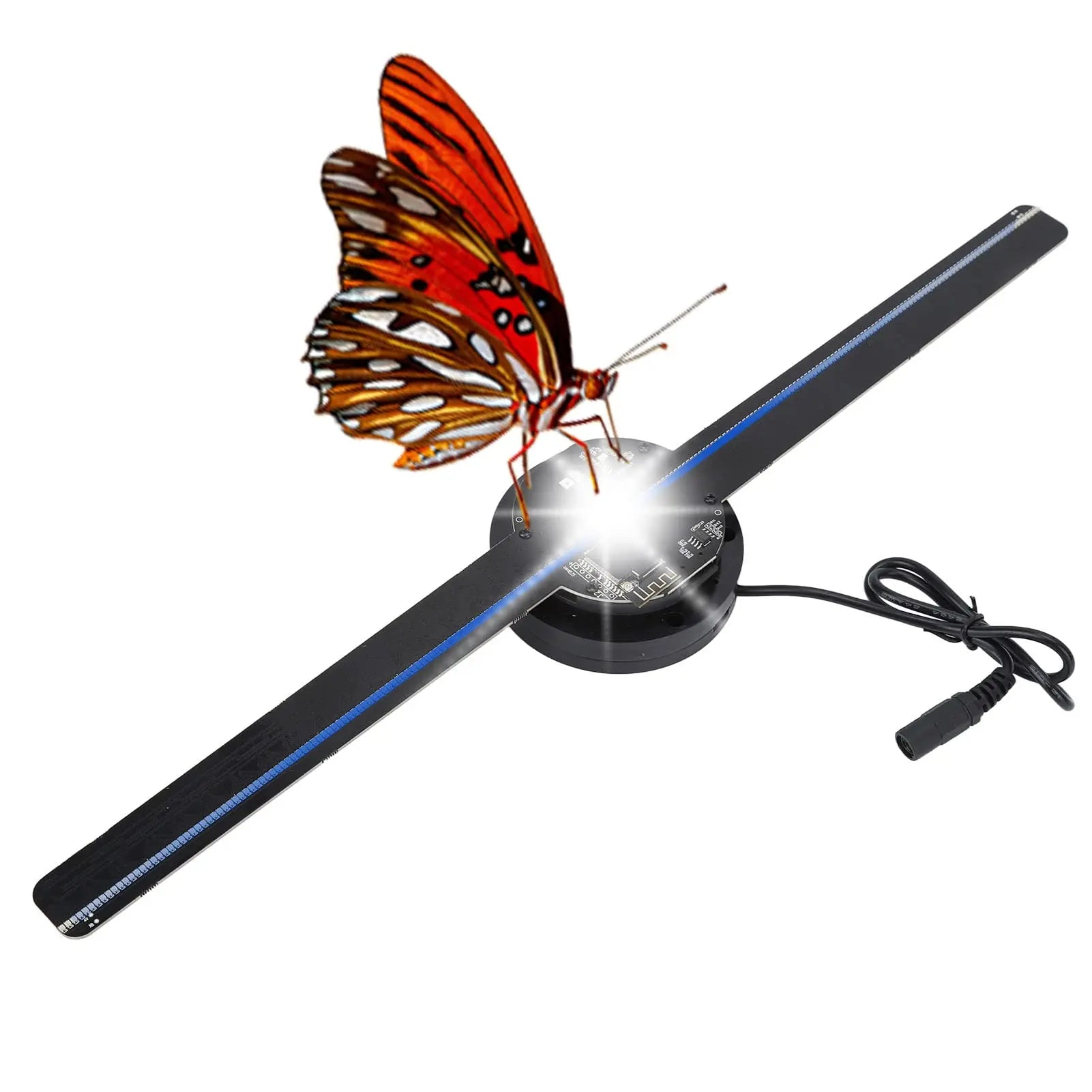 Wifi 224 Beads Advertising Display Led Sign 42cm 3D Fan LED Hologram Projector Holographic Lamp Player 3D Hologram Equipment