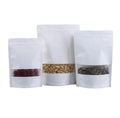 Food Grade White  Kraft Paper  Bag with Frosted Window