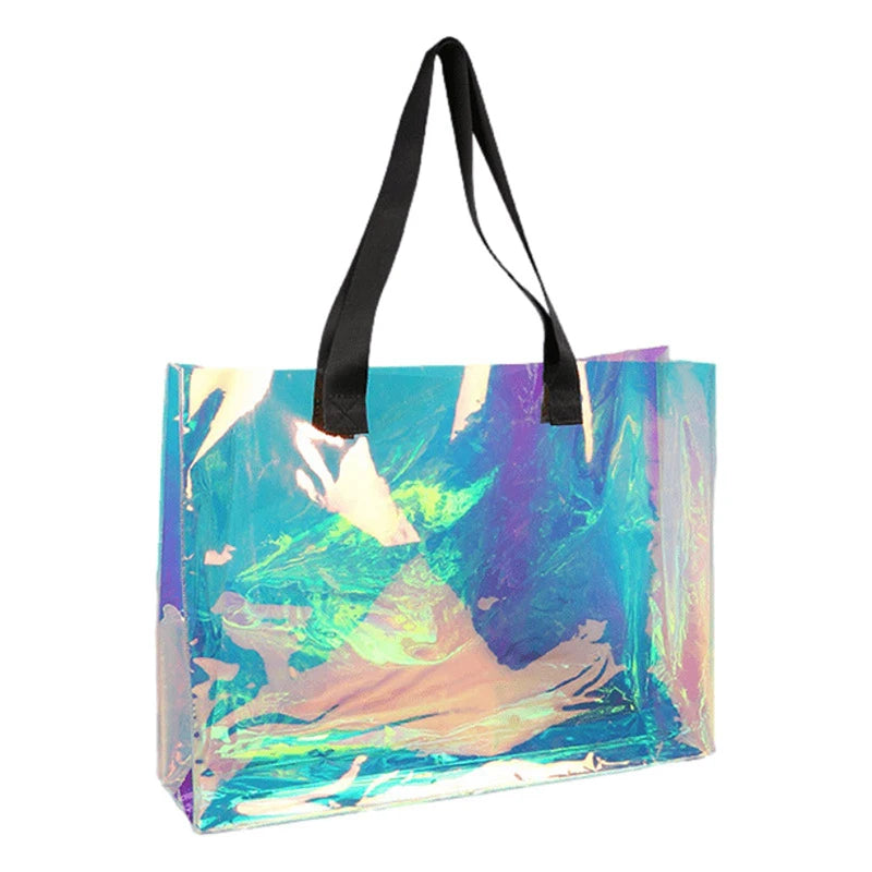 Promotional High Quality Customized 0.2mm/0.3mm Thickness PVC Shopping Tote Bag Reusable Colorful Tote Bag