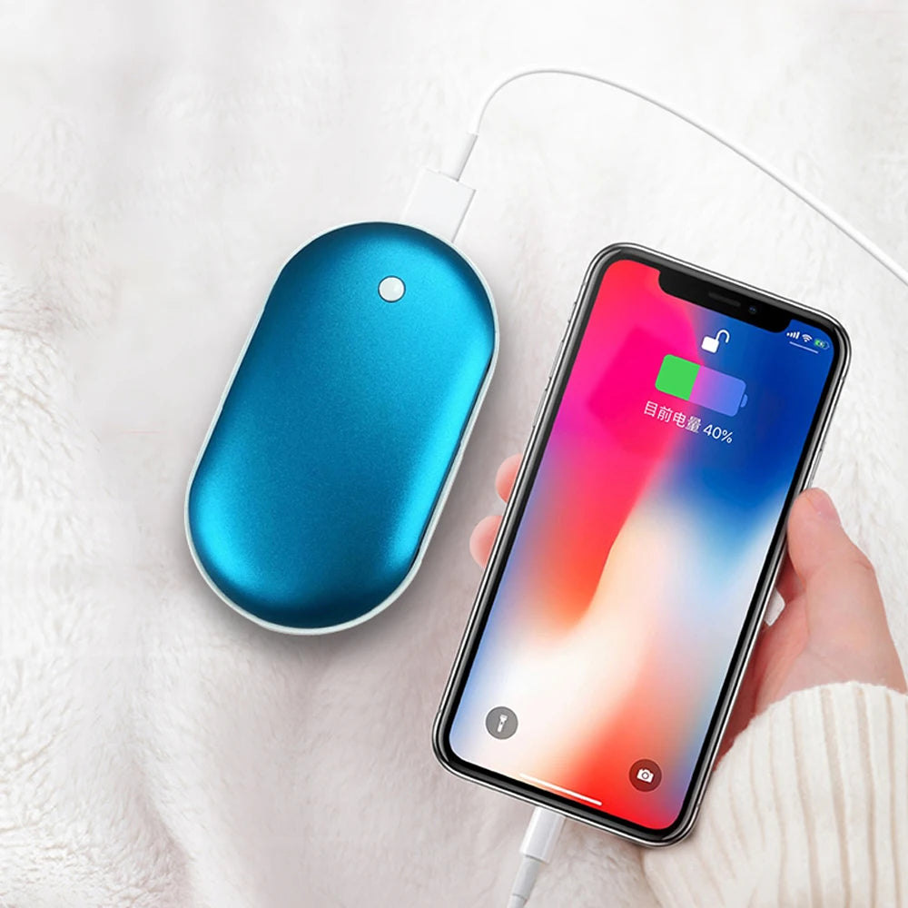 5200mah 5v Cute Usb Rechargeable Hand Warmer Heater Led Electric Power Bank Travel Handy Mini Pocket Warmer Home Warming