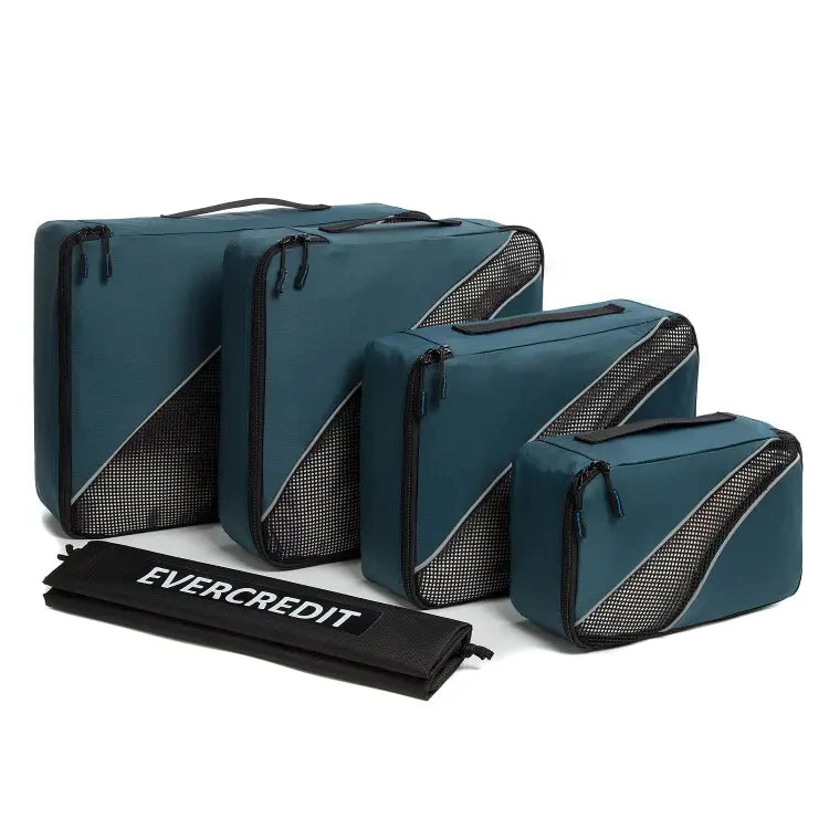 Wholesale Unisex Nylon 5-Piece Travel Organizer Set Fashion Compression Duffle Bag Zipper Closure for Packing Storage Wholesale