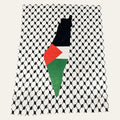 Custom Palestine Keffiyeh Flannel Blanket Polyester Digital Printing Super Soft Warm Cozy 150*200cm for Sofa Bed Couch Travel