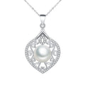 Solid 925 Sterling Silver Vintage Jewelry Making Charms Freshwater Pearl Necklaces Wholesale with Pendant for Mother