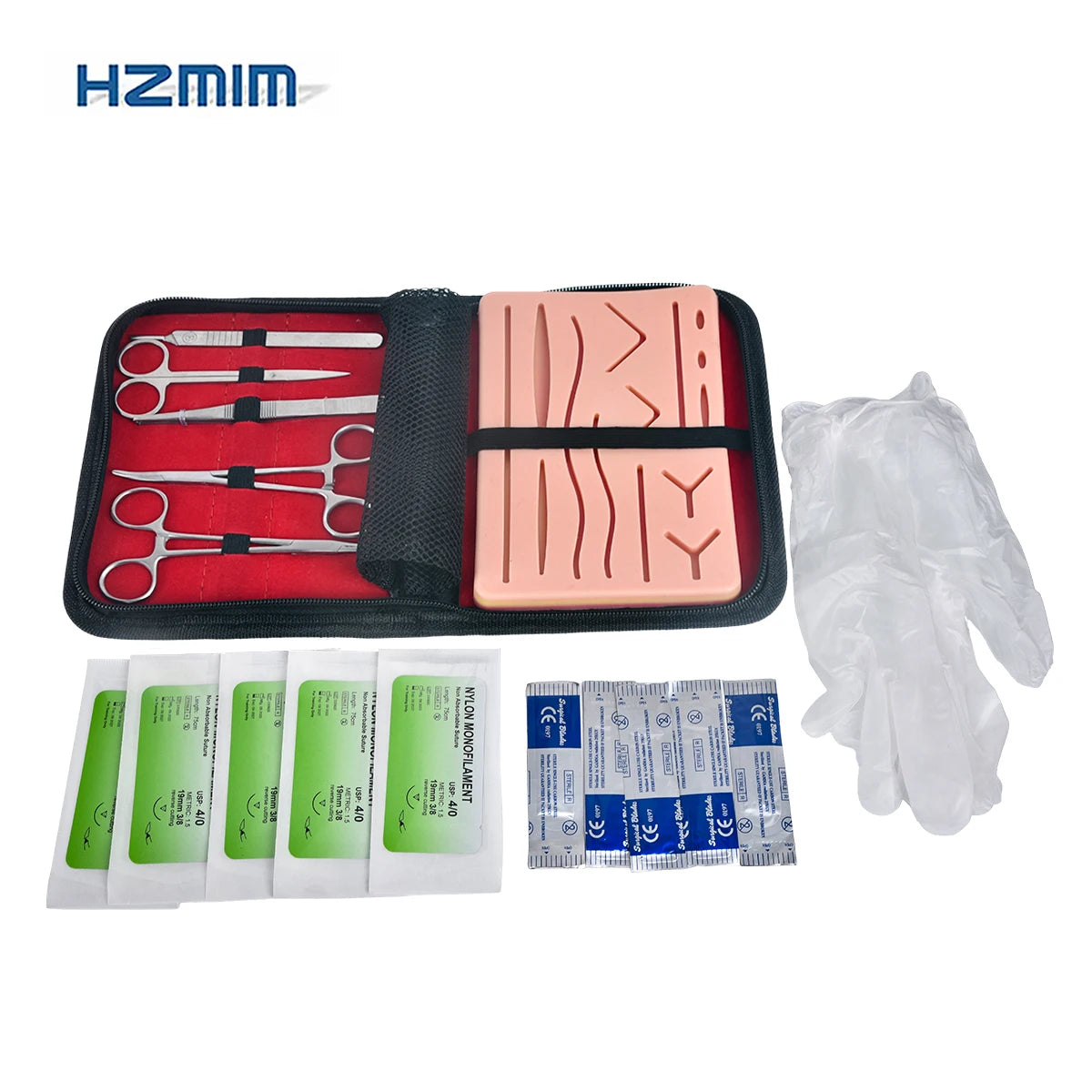Hot Sale Complete Surgical Suture Practice Kit Silicone Training Pads for Medical Science Schools
