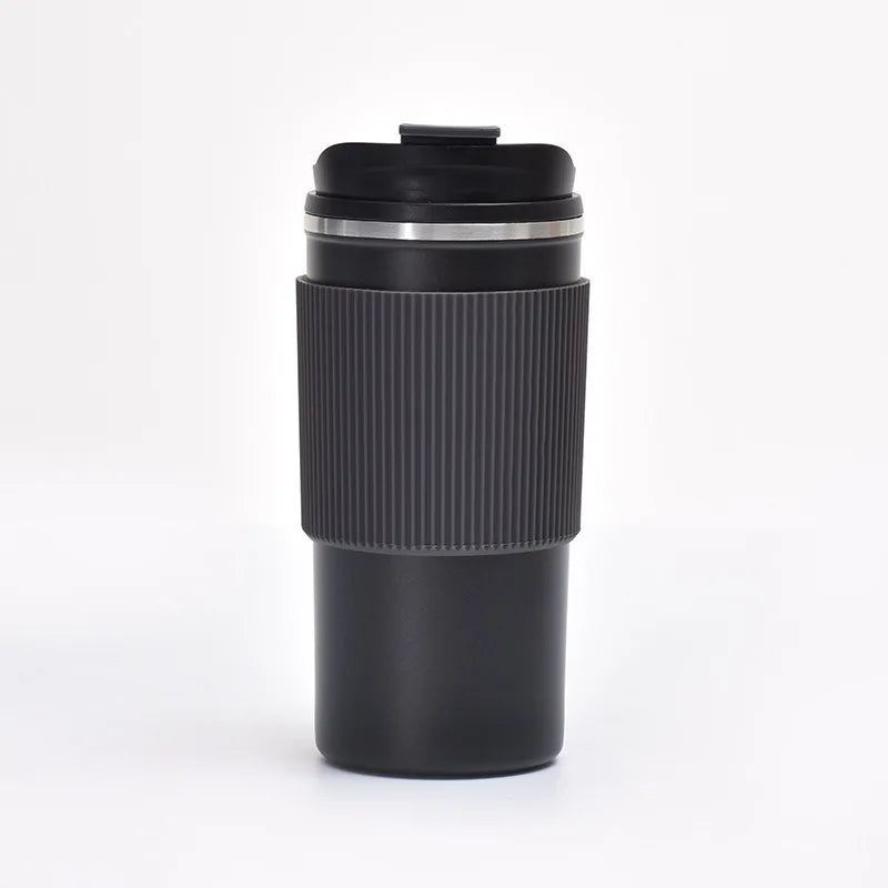 480ml Coffee Cup with Lid Silicone Sleeve Stainless Steel Car Mug