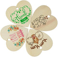Tailai DIY Wooden Heart Hanging Ornaments Love/Thank You Decor for Christmas Tree Party Favors Wedding Gift Tags Craft Project