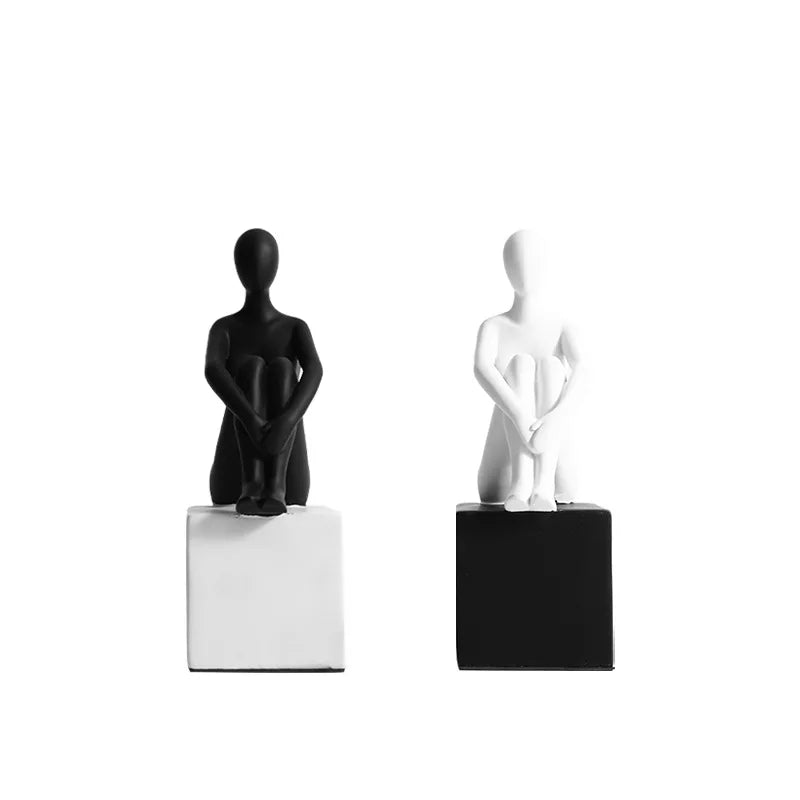 Artistic Anime Yoga Girl Resin Figurines-Eco-Friendly Home Decor