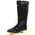 Men's Knee-Length PVC Waterproof Rain Boots Custom Printed High-Mining Wholesale Rubber Shoes with Steel Toe for Winter Summer